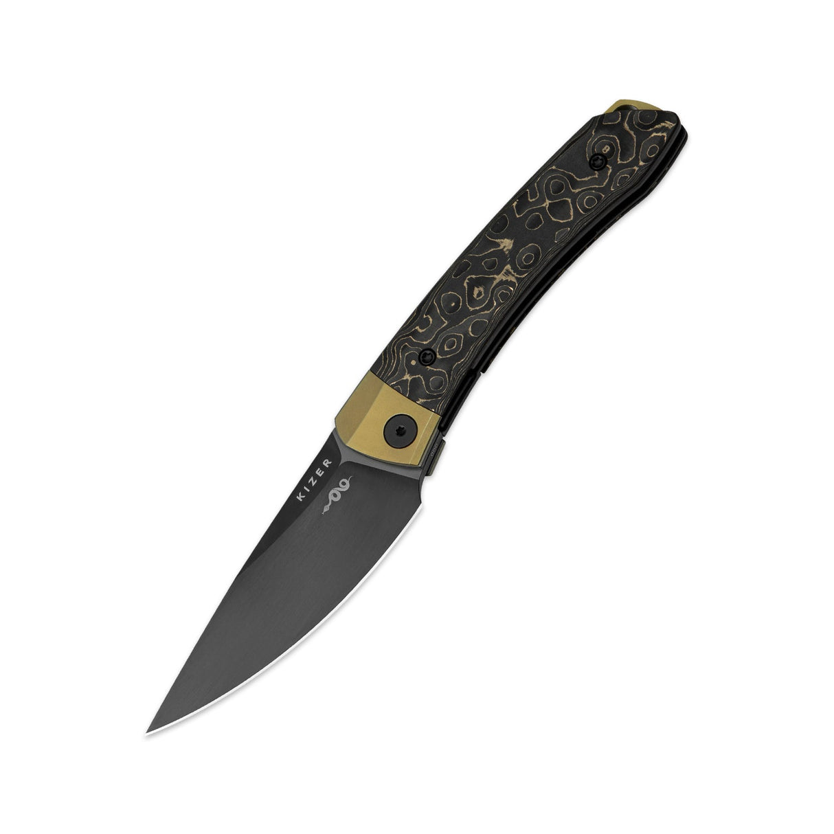 Mini Momo | S90V + Fat Carbon Camo Gold