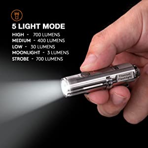 Aurora a4 titanium deals keychain flashlight